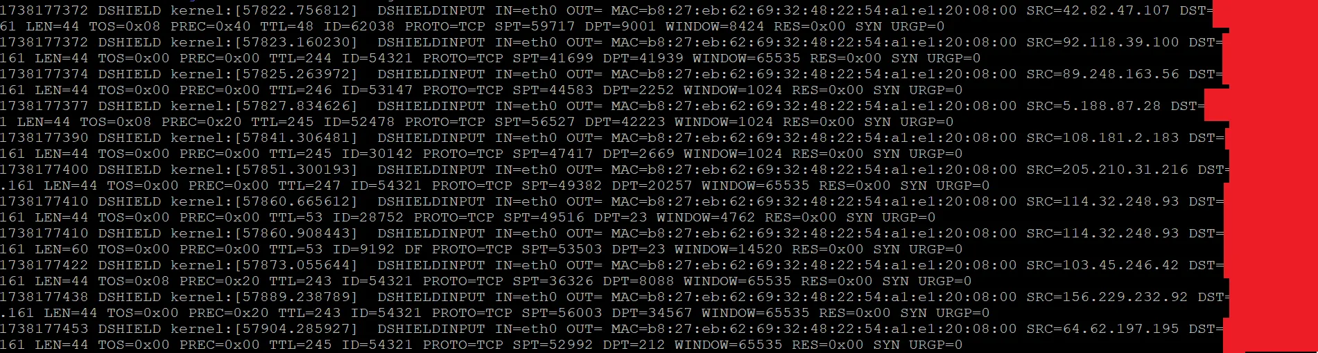 DShield Firewall Log